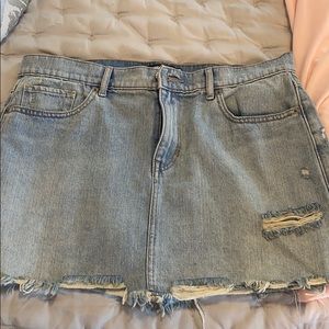 Express mid rise denim skirt size 12